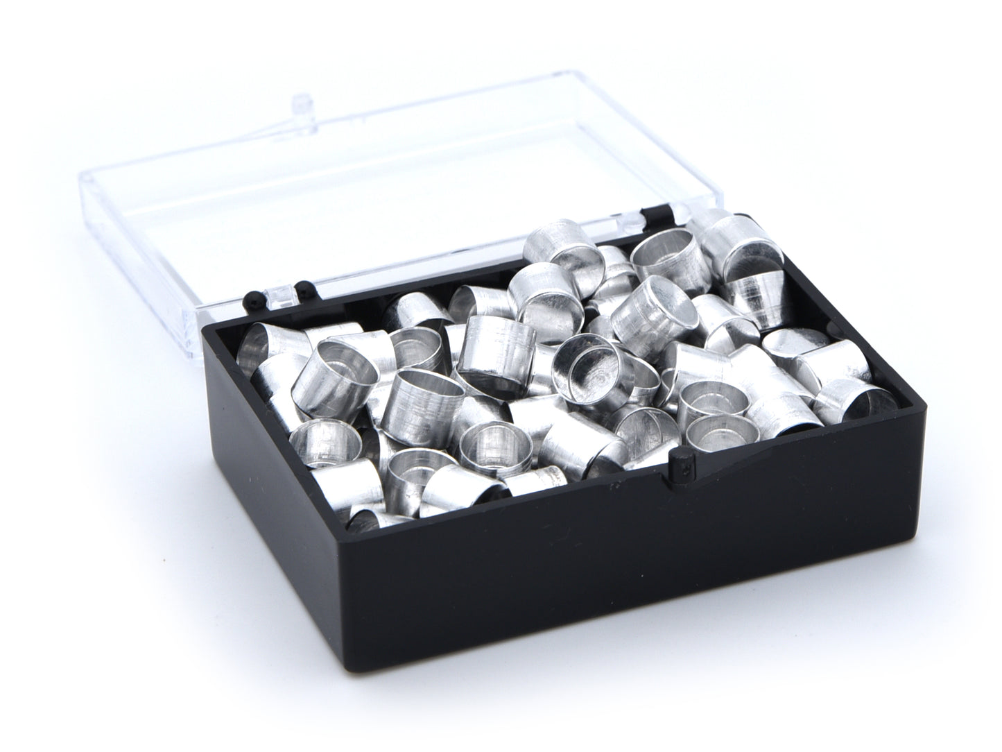 SET OF 100 ALUMINUM CRUCIBLES 120 MICROLITERS - D:6.7X5.5